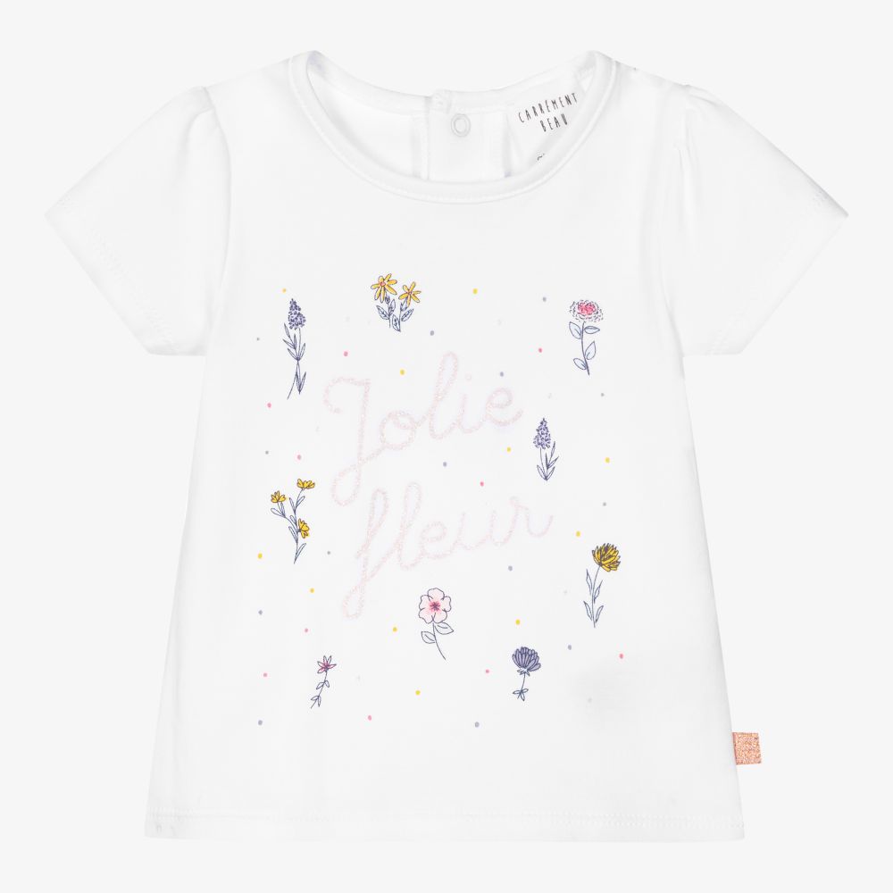 Carrément Beau-Girls Organic Cotton T-Shirt | Childrensalon Outlet