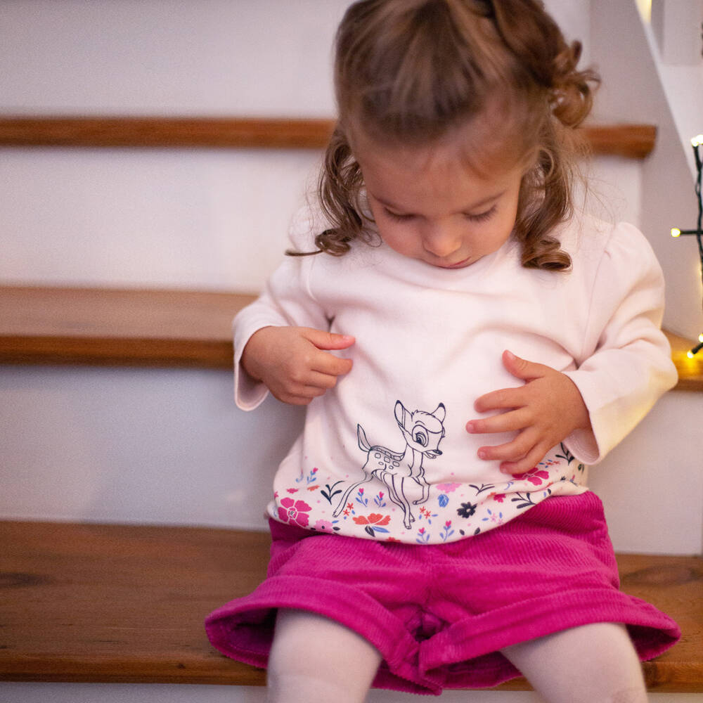 Carrément Beau-بلوزة بطبعة ديزني قطن لون زهري | Childrensalon Outlet