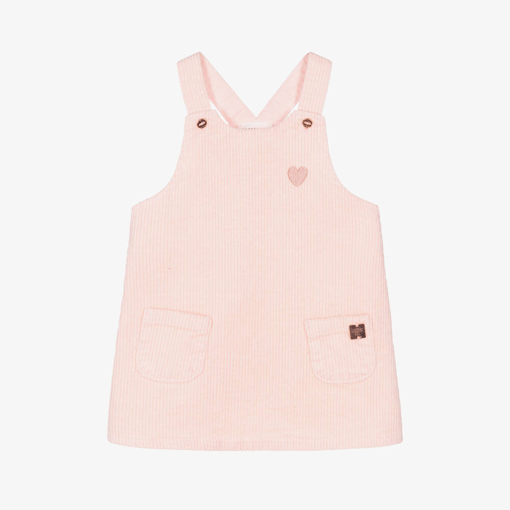 Carrément Beau-Girls Pink Corduroy Pinafore Dress | Childrensalon Outlet