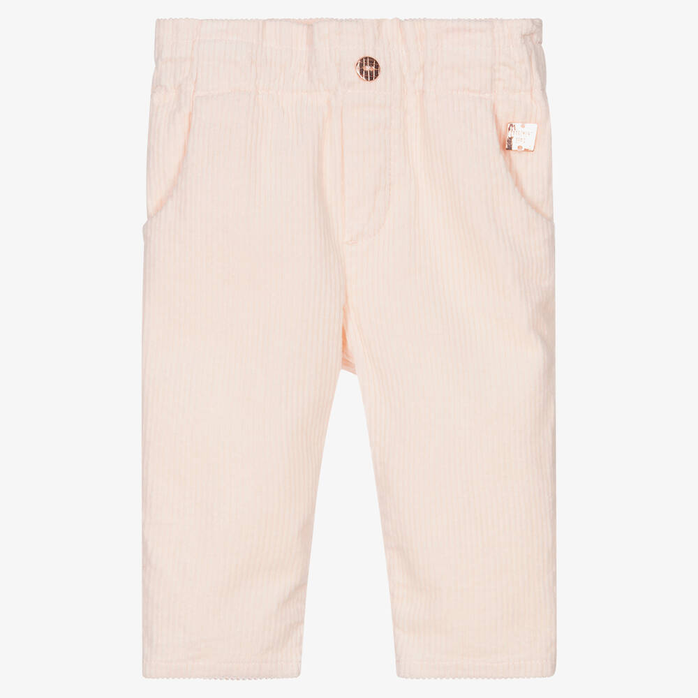 Carrément Beau - Girls Pink Corduroy Trousers | Childrensalon