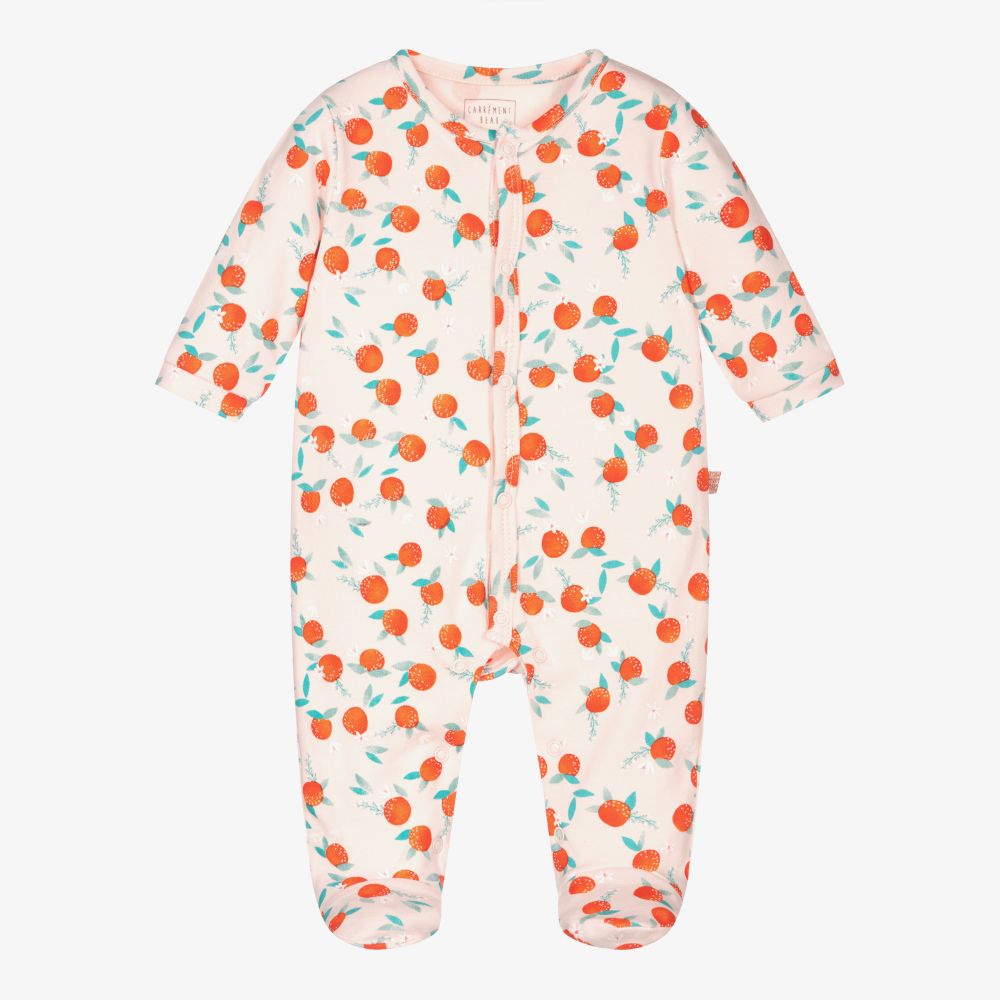 Carrément Beau - Girls Pink Cotton Babygrow | Childrensalon