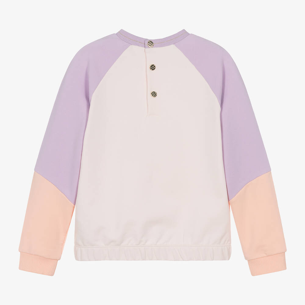 Carrément Beau-Girls Pink Cotton Seashell Sweatshirt | Childrensalon Outlet