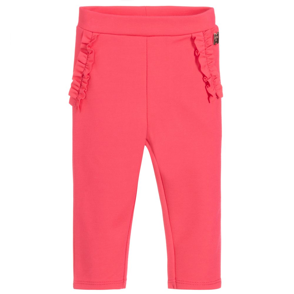 Carrément Beau - Girls Pink Frill Trousers | Childrensalon