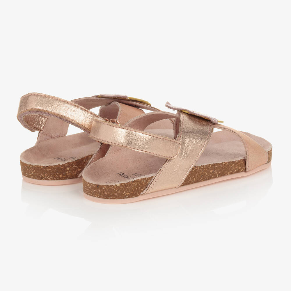 Carrément Beau-Кожаные сандалии цвета розовый металлик | Childrensalon Outlet