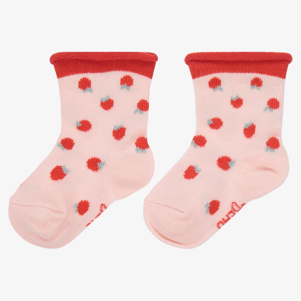 Carrément Beau-Розовые носки с апельсинами для девочек | Childrensalon Outlet