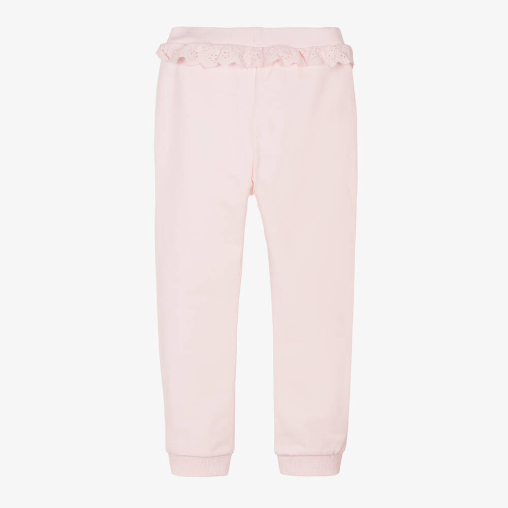 Carrément Beau-Girls Pink Organic Cotton Jersey Joggers | Childrensalon Outlet