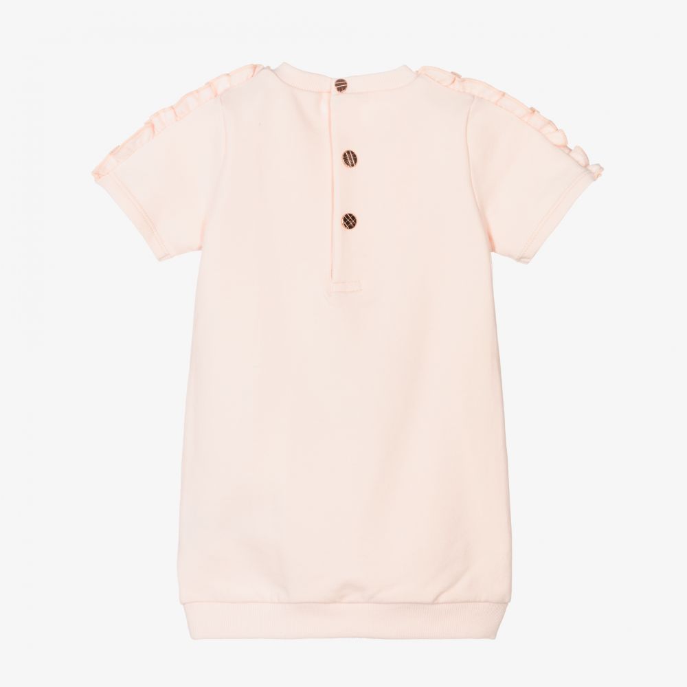 Carrément Beau-Розовое платье из органического хлопка для девочек | Childrensalon Outlet