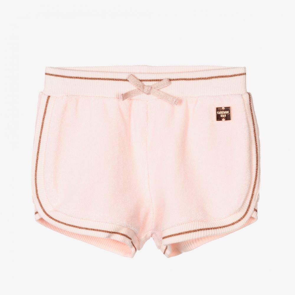 Carrément Beau - Girls Pink Organic Shorts | Childrensalon