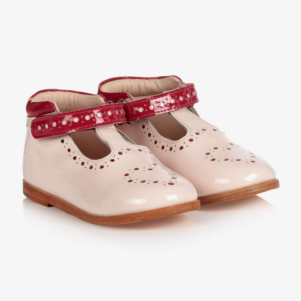 Carrément Beau - حذاء أطفال بناتي جلد لامع لون زهري | Childrensalon