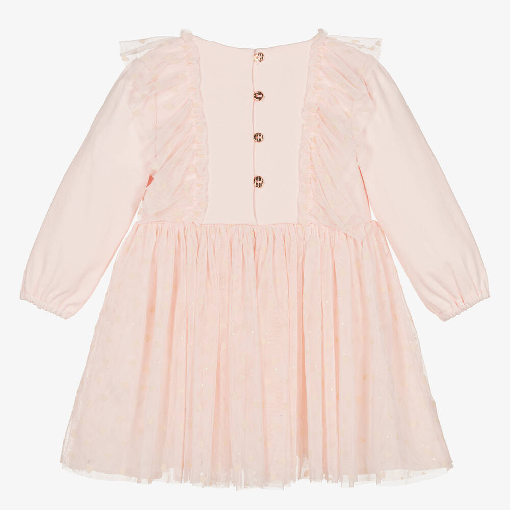 Carrément Beau-Girls Pink Tulle Heart Dress | Childrensalon Outlet