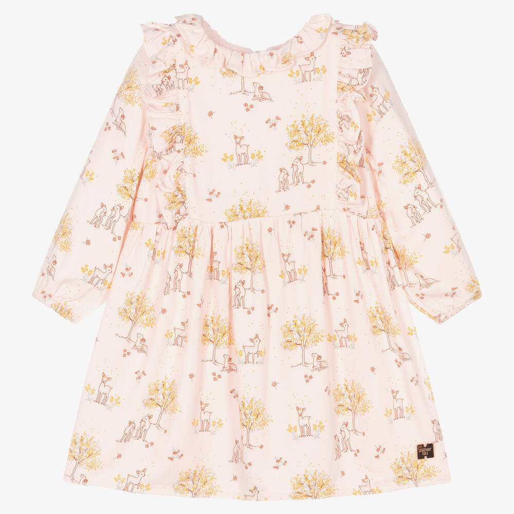 Carrément Beau - Розовое платье из вискозы для девочек | Childrensalon