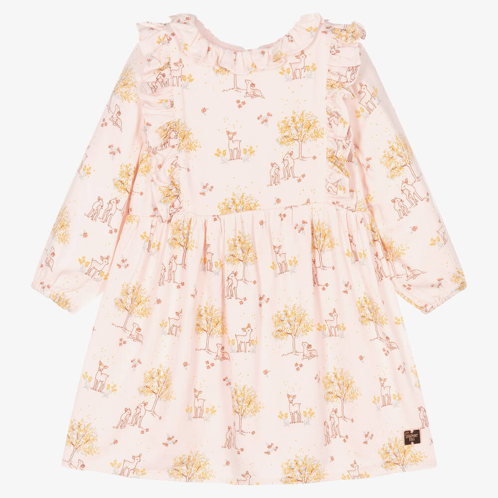 Carrément Beau - Girls Pink Viscose Dress | Childrensalon