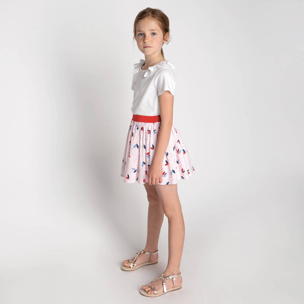 Carrément Beau-Розовая юбка из вискозы для девочек | Childrensalon Outlet
