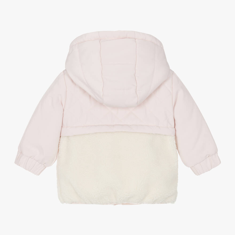 Carrément Beau-Girls Quilted Pink Fleece Jacket | Childrensalon Outlet