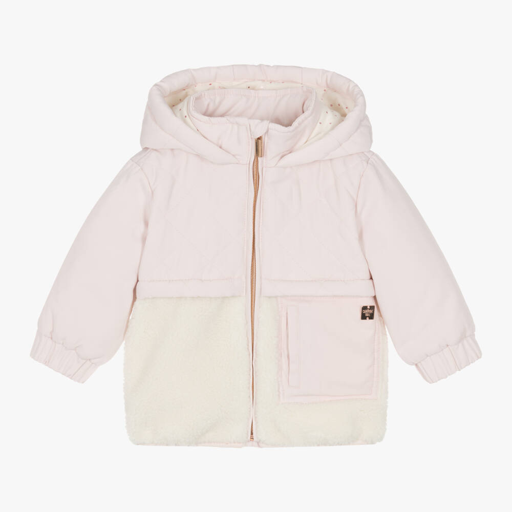 Carrément Beau-Girls Quilted Pink Fleece Jacket | Childrensalon Outlet