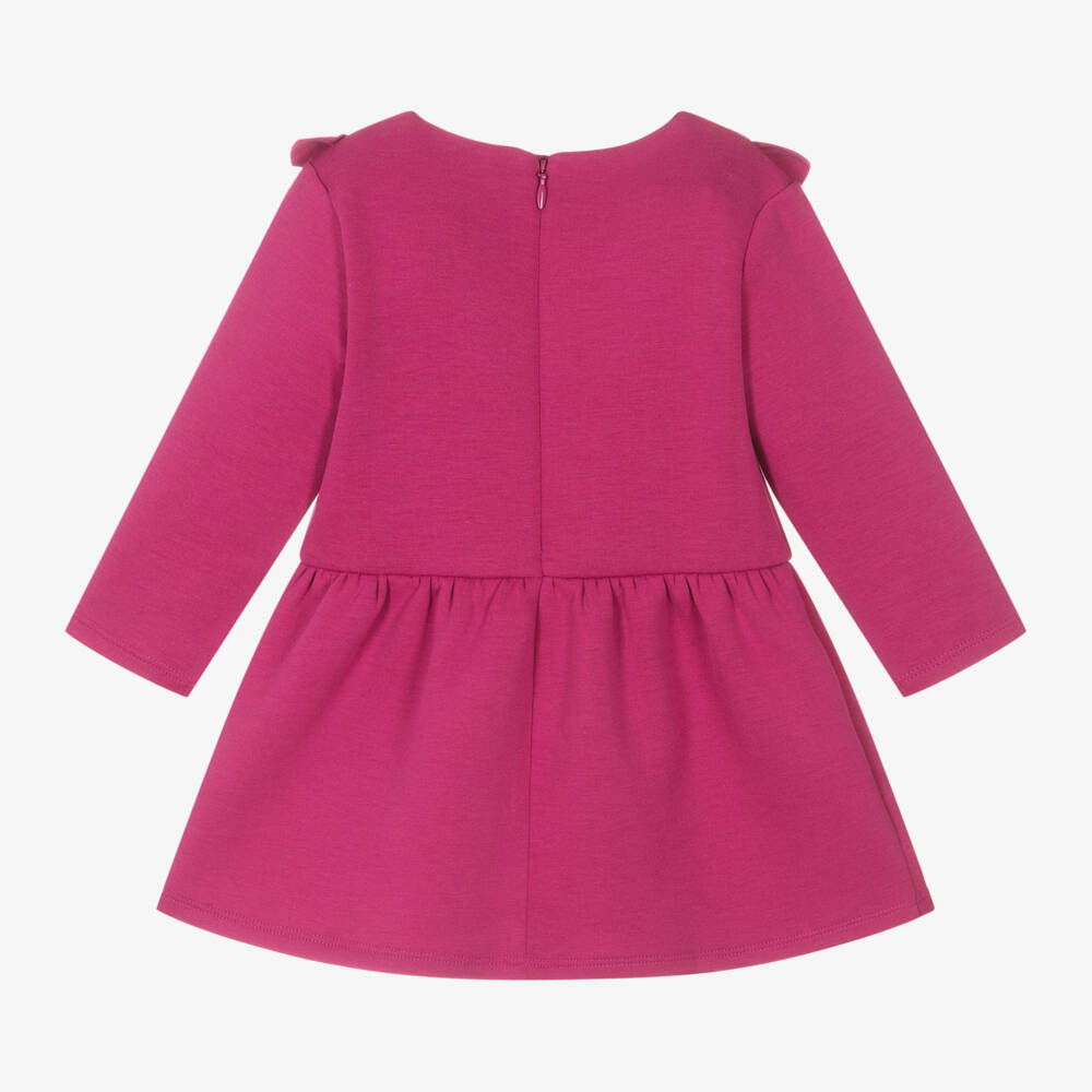 Carrément Beau-Girls Ruffled Fuchsia Jersey Dress | Childrensalon Outlet