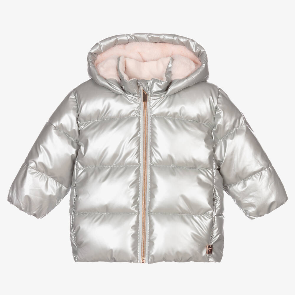 Carrément Beau - Silberfarbene Steppjacke (M) | Childrensalon