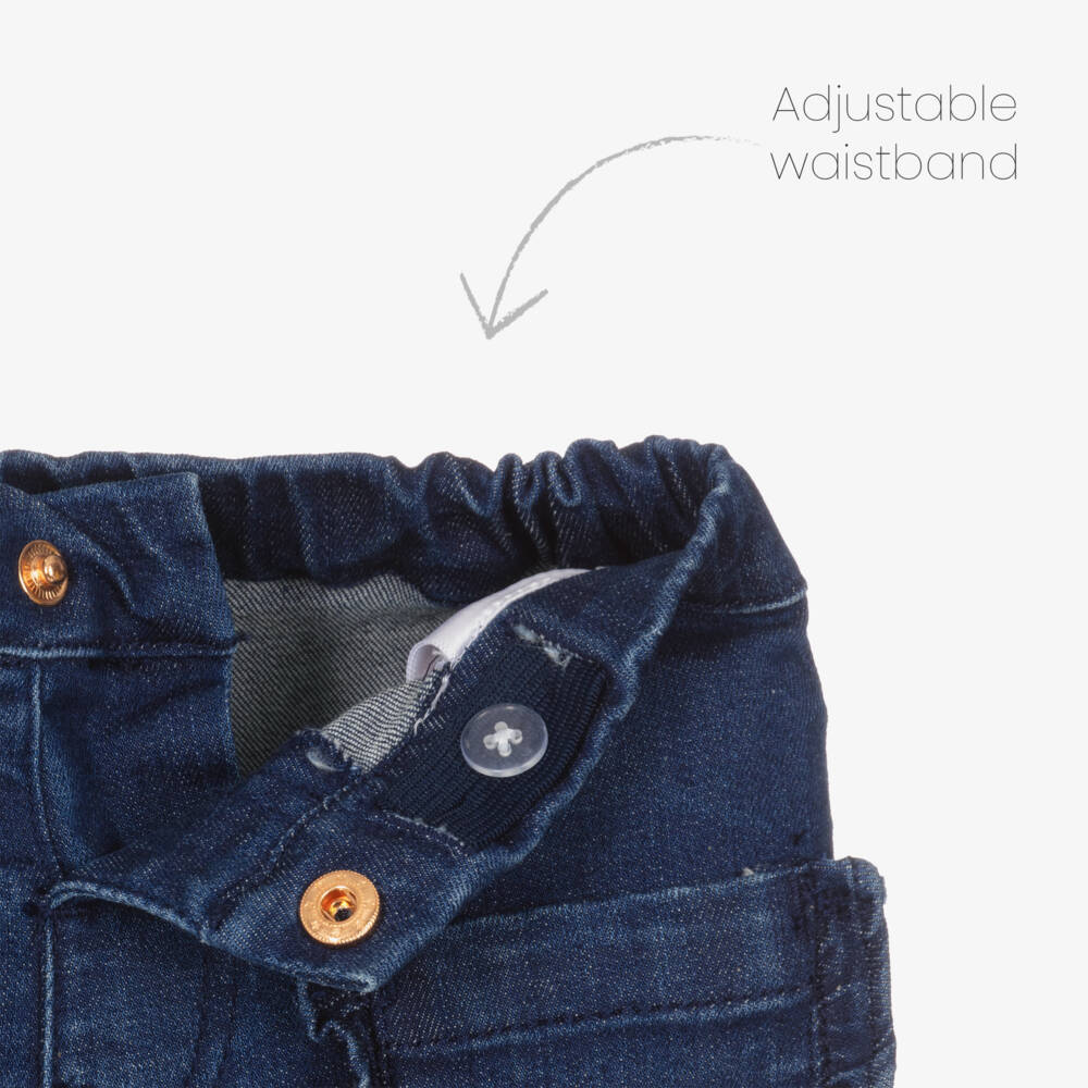 Carrément Beau-Girls Soft Blue Denim Trousers | Childrensalon Outlet