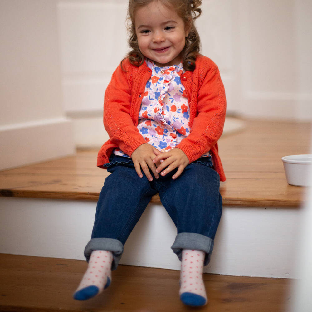 Carrément Beau-Girls Soft Blue Denim Trousers | Childrensalon Outlet