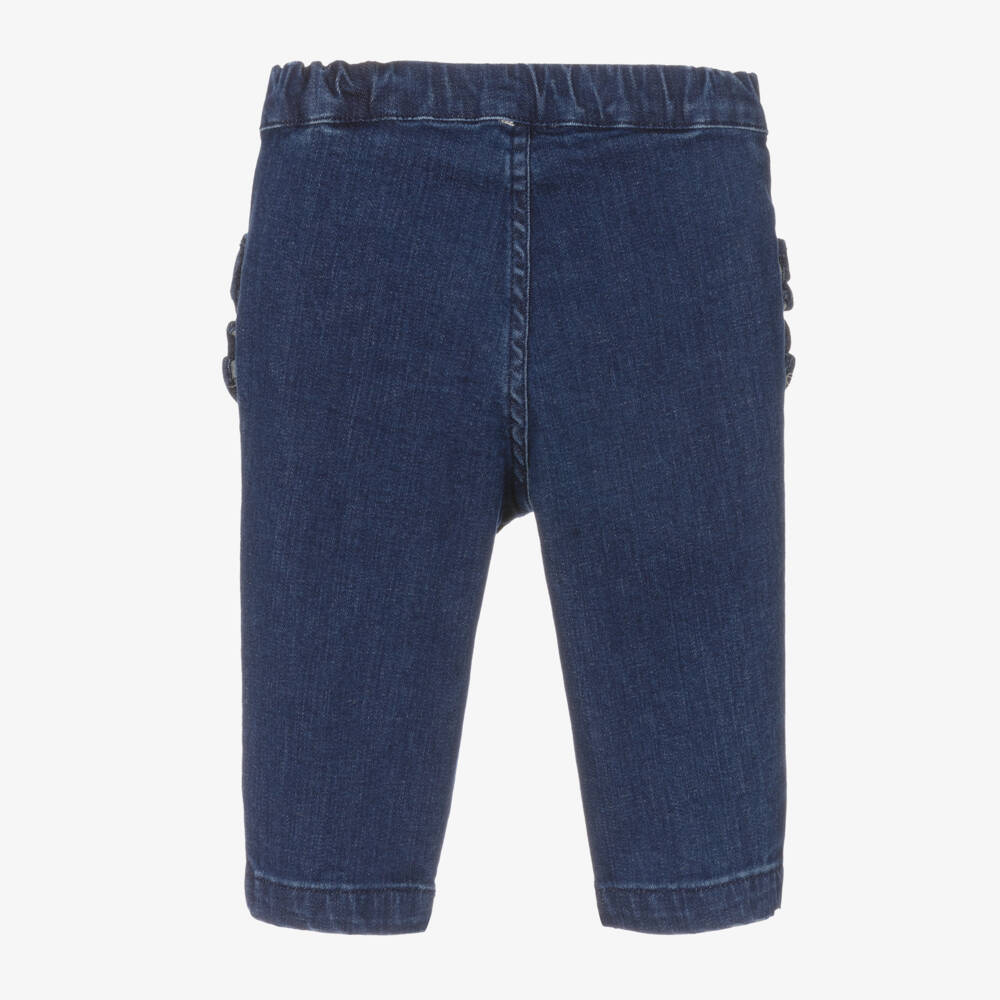 Carrément Beau-Girls Soft Blue Denim Trousers | Childrensalon Outlet