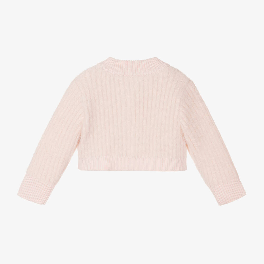 Carrément Beau-كارديغان فلافي محبوك لون زهري | Childrensalon Outlet