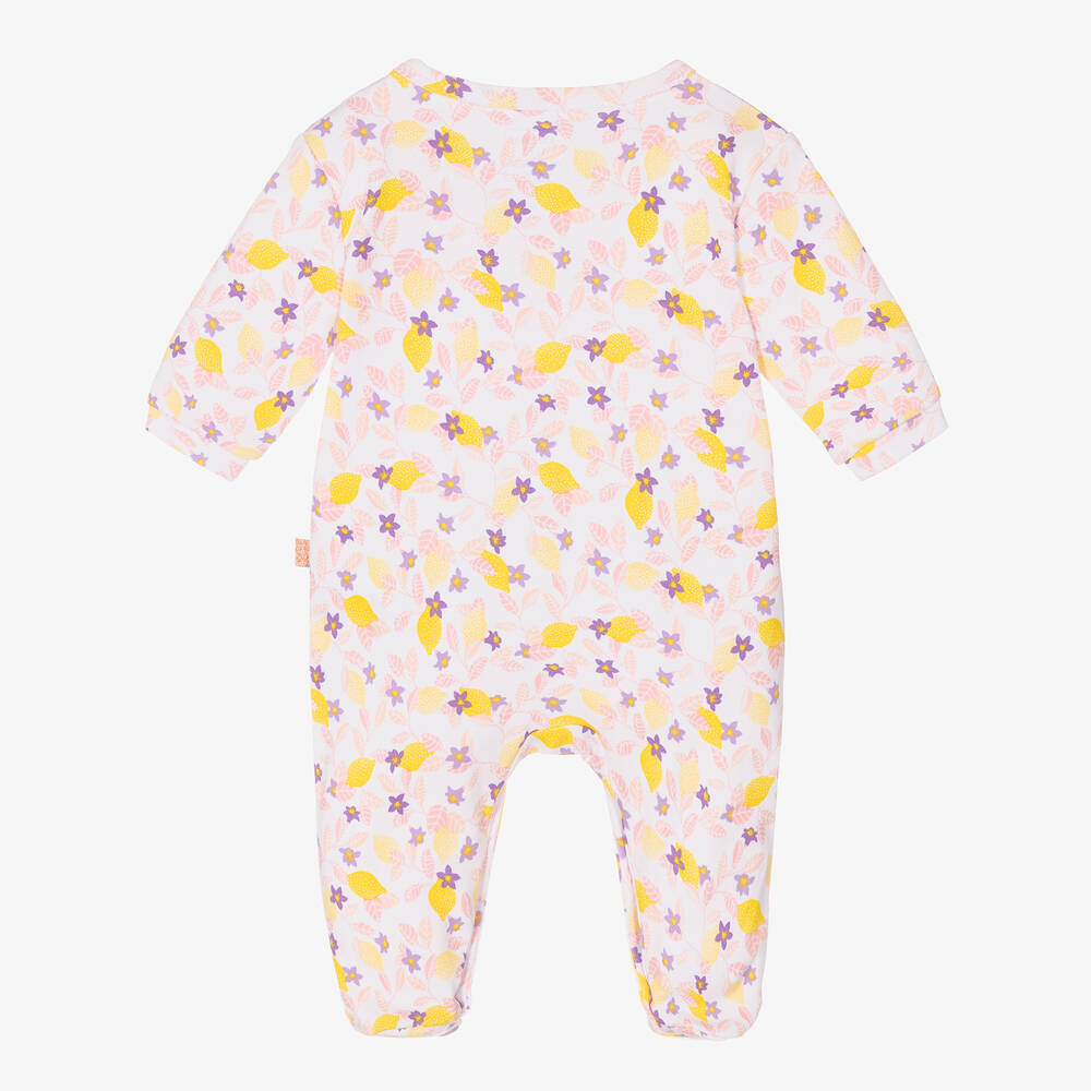 Carrément Beau-Белый хлопковый комбинезон с цветами и лимонами | Childrensalon Outlet