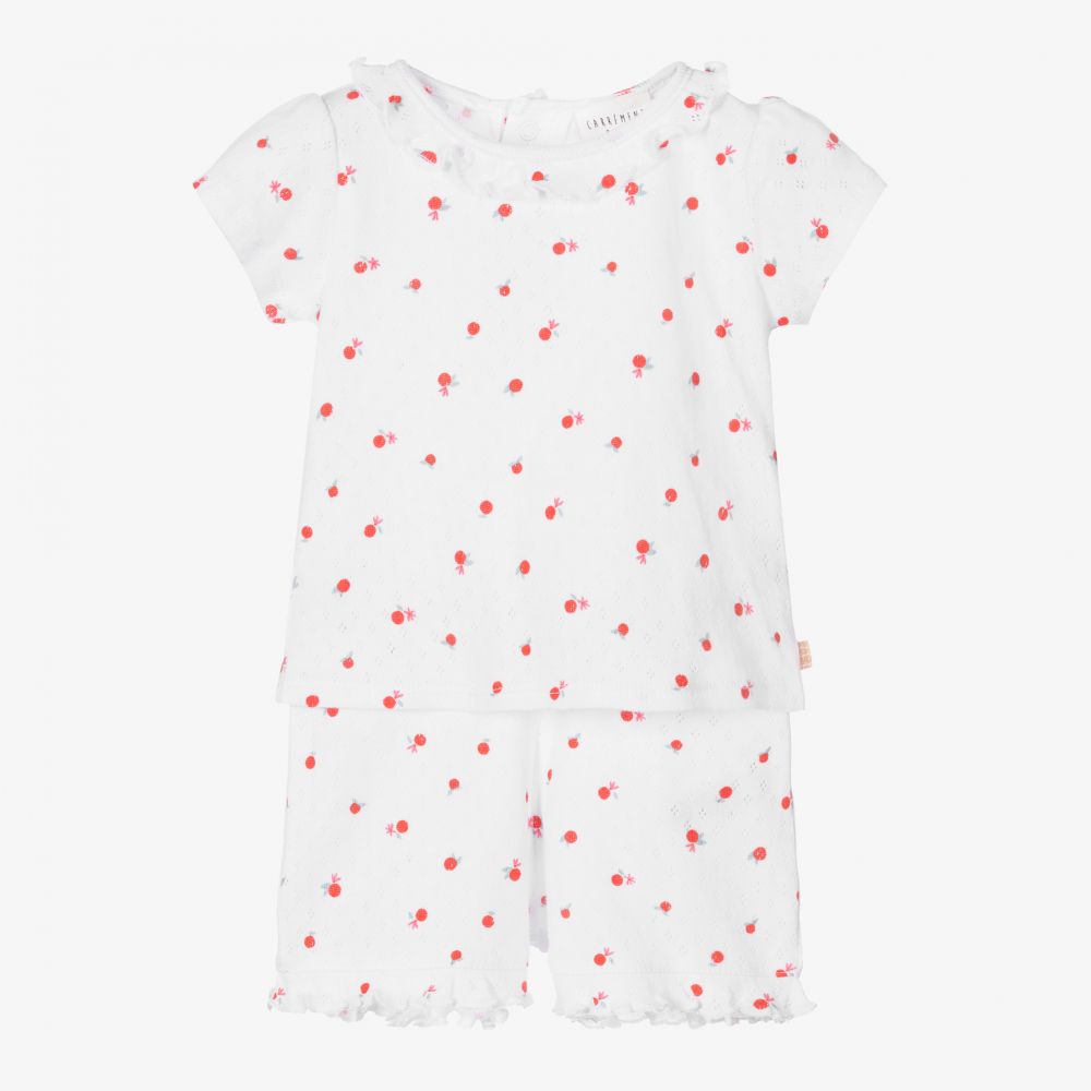 Carrément Beau-Короткая белая пижама для девочек | Childrensalon Outlet