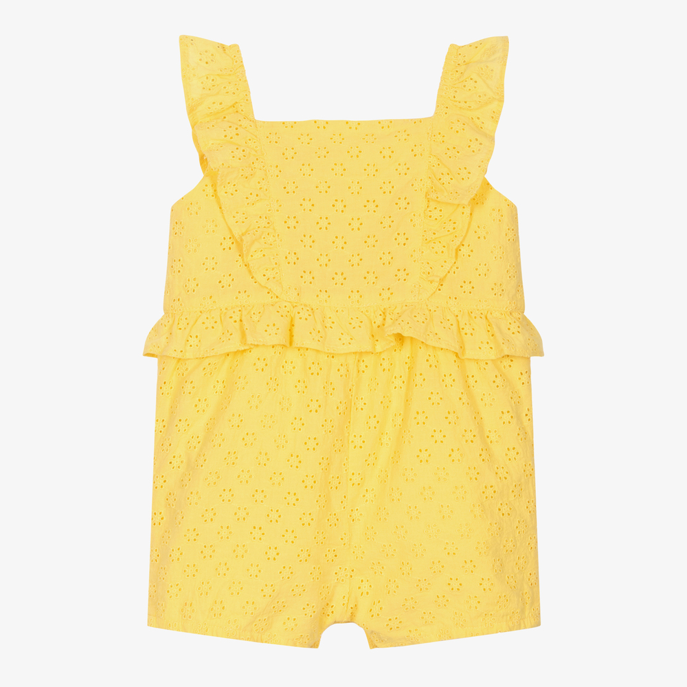 Yellow lace playsuit outlet