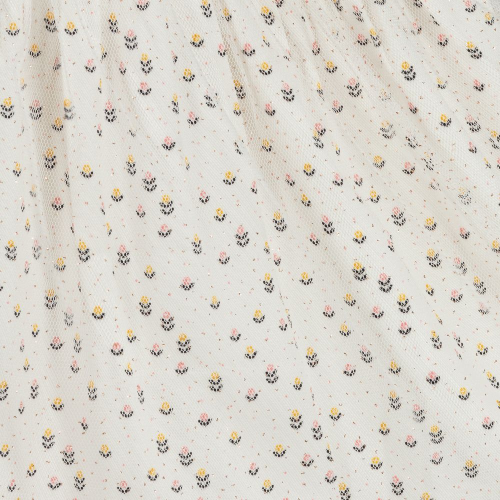 Carrément Beau-Платье цвета слоновой кости и серого цвета со стрекозами | Childrensalon Outlet