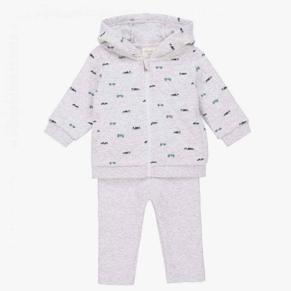 Carrément Beau - Grey Organic Cotton Tracksuit | Childrensalon