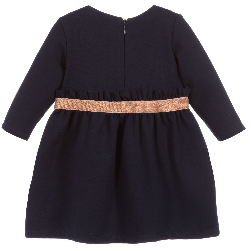 Carrément Beau-Темно-синее трикотажное платье | Childrensalon Outlet
