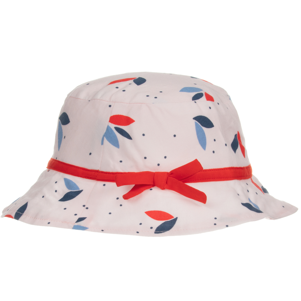 Carrément Beau-Pink Floral Baby Sun Hat | Childrensalon Outlet