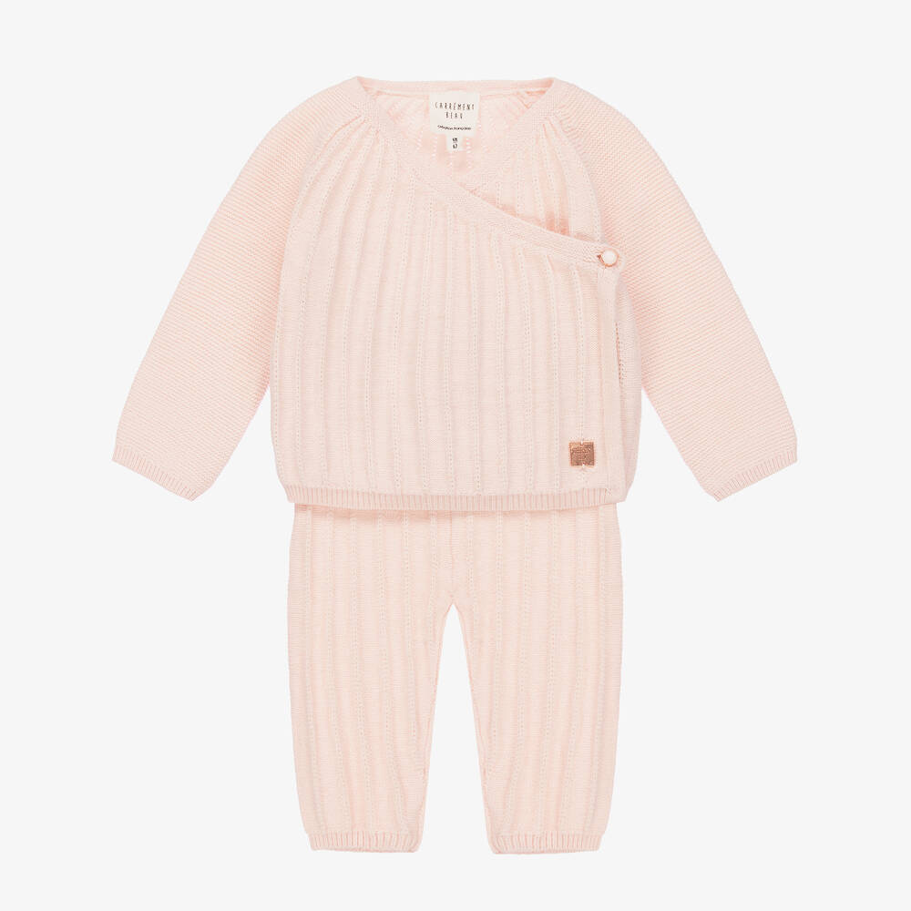 Carrément Beau - Розовый трикотажный топ и штанишки для малышей | Childrensalon