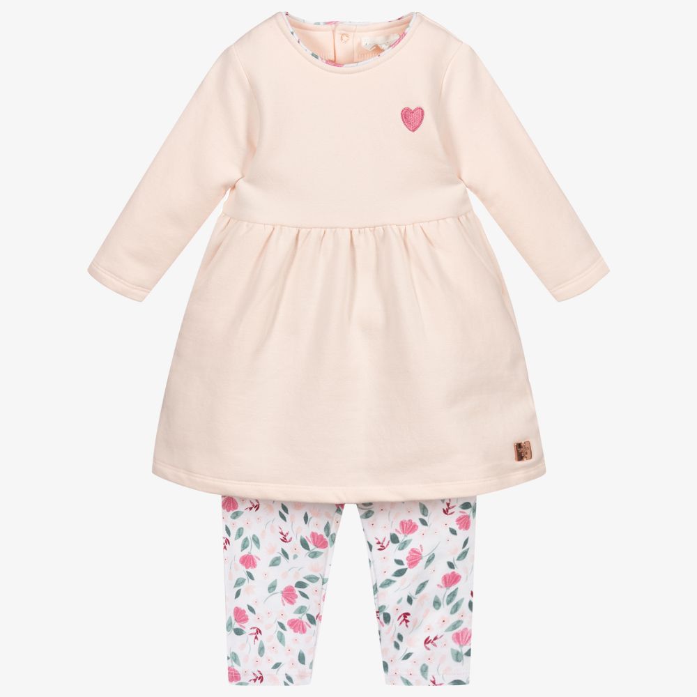 Carrément Beau - Rosa Kleid-Set aus Biobaumwolle | Childrensalon