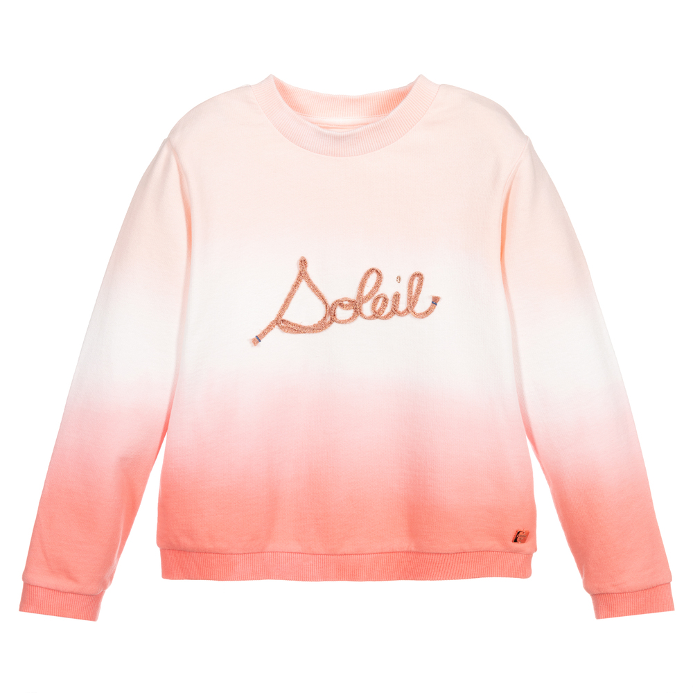 Carrément Beau - Sweat rose en coton bio | Childrensalon