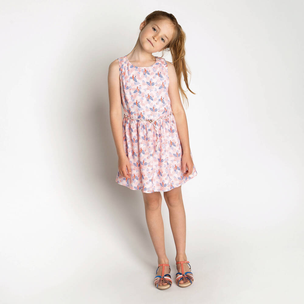 Carrément Beau-Розовое платье из вискозы | Childrensalon Outlet