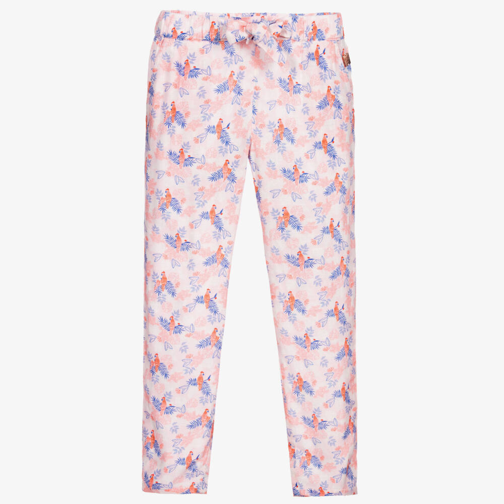 Carrément Beau-Pink Viscose Trousers | Childrensalon Outlet