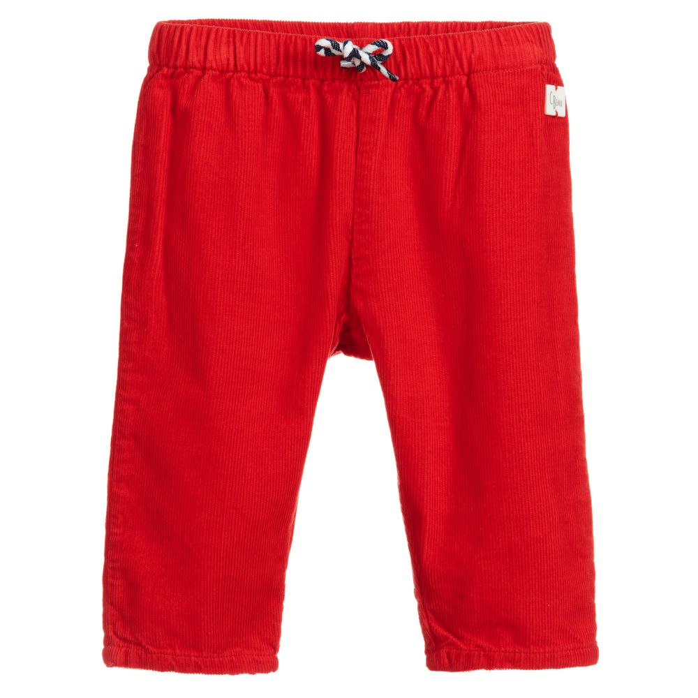 Carrément Beau - Red Corduroy Trousers | Childrensalon