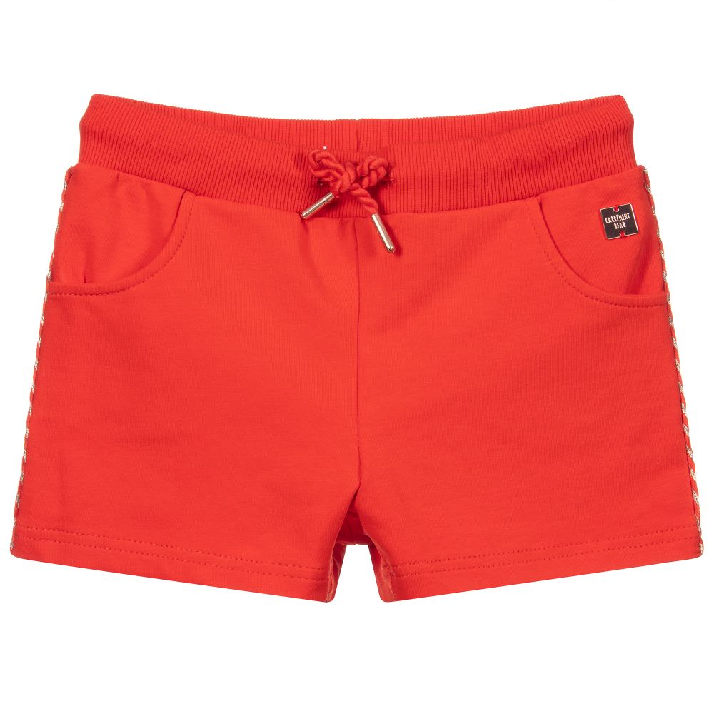 Carrément Beau - Red Organic Cotton Shorts | Childrensalon