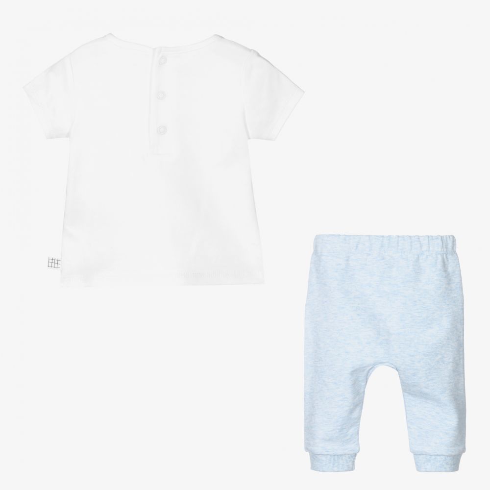 Carrément Beau-Белый топ и голубые брюки | Childrensalon Outlet