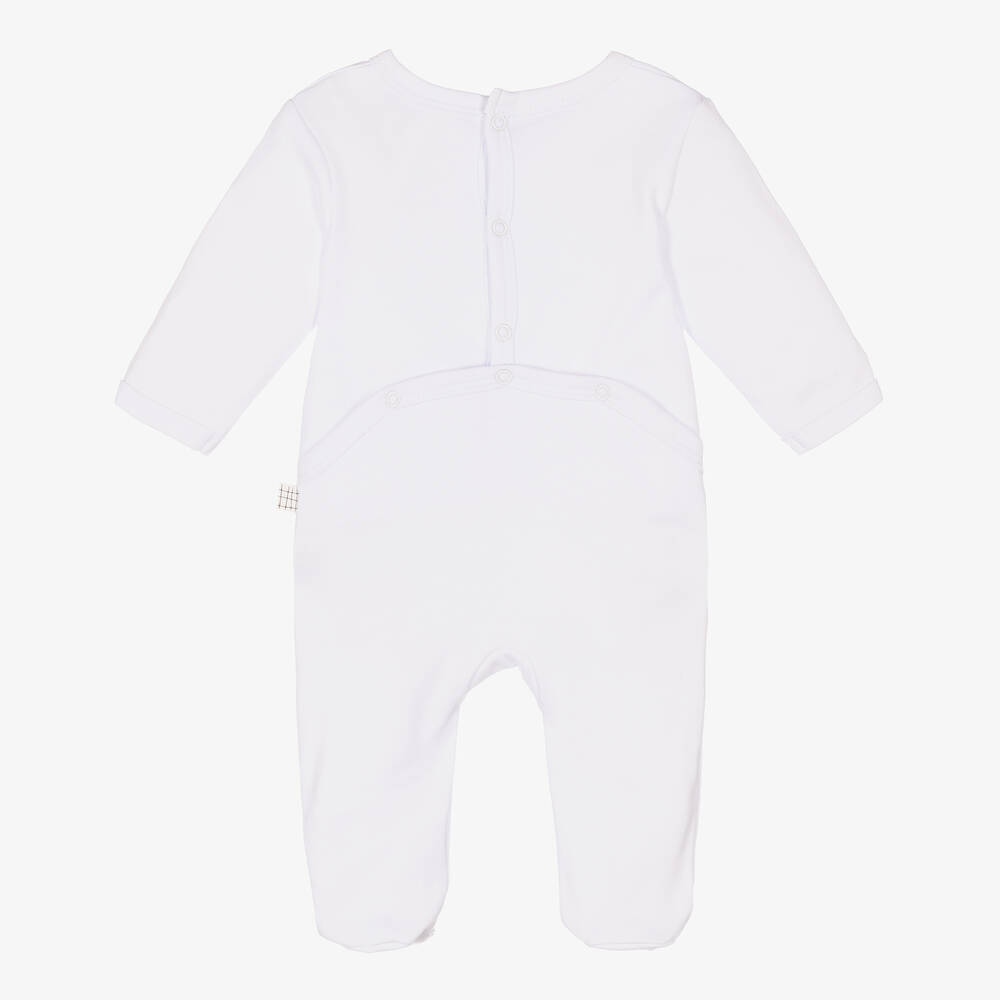 Carrément Beau-Белый хлопковый комбинезон с морским принтом | Childrensalon Outlet