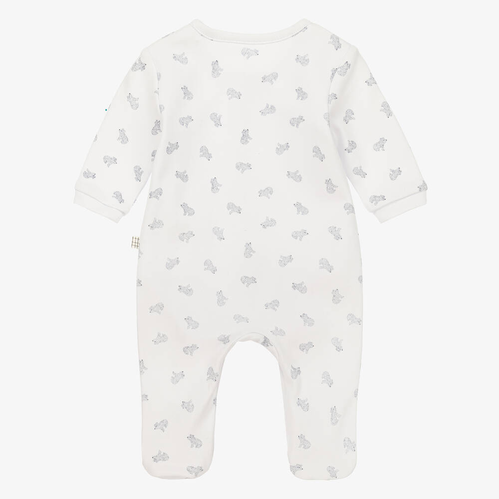 Carrément Beau-Белый хлопковый комбинезон с медвежатами | Childrensalon Outlet