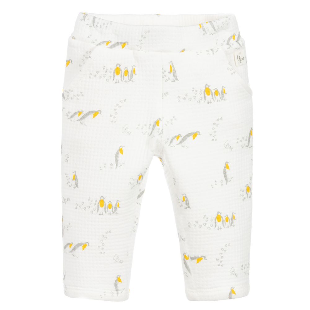 Carrément Beau - Белые хлопковые брюки с пингвинами | Childrensalon