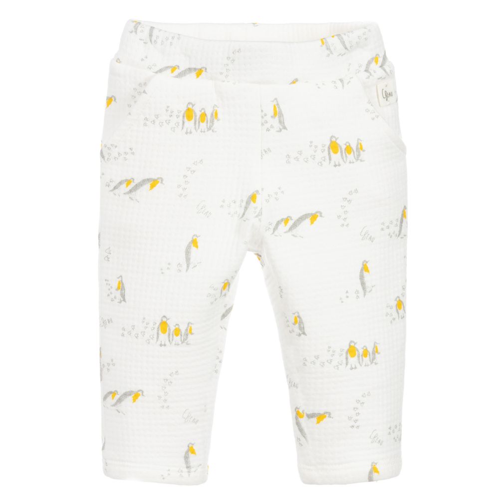 Carrément Beau - Pantalon pingouin en coton blanc | Childrensalon