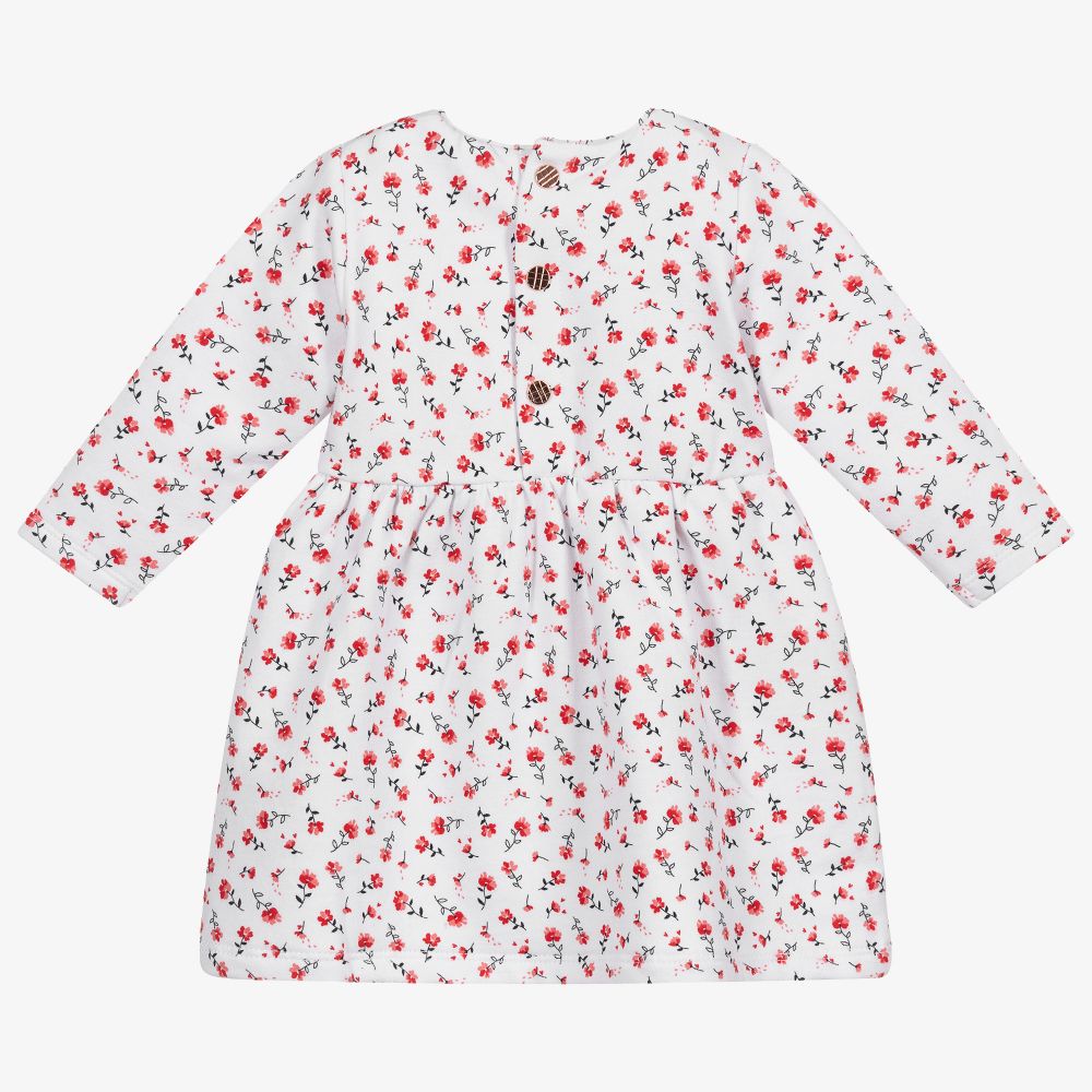 Carrément Beau-White Floral Cotton Dress | Childrensalon Outlet