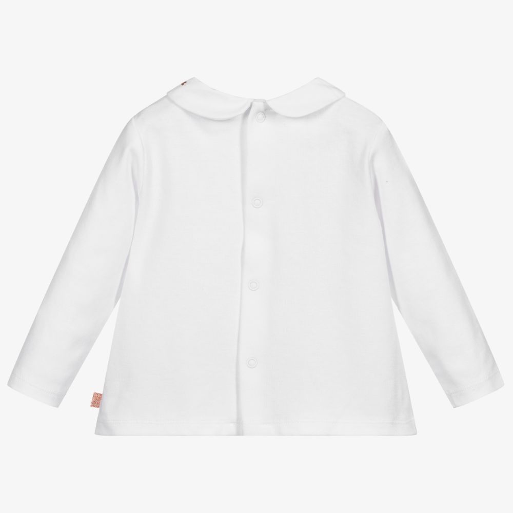 Carrément Beau-White Organic Cotton Top | Childrensalon Outlet