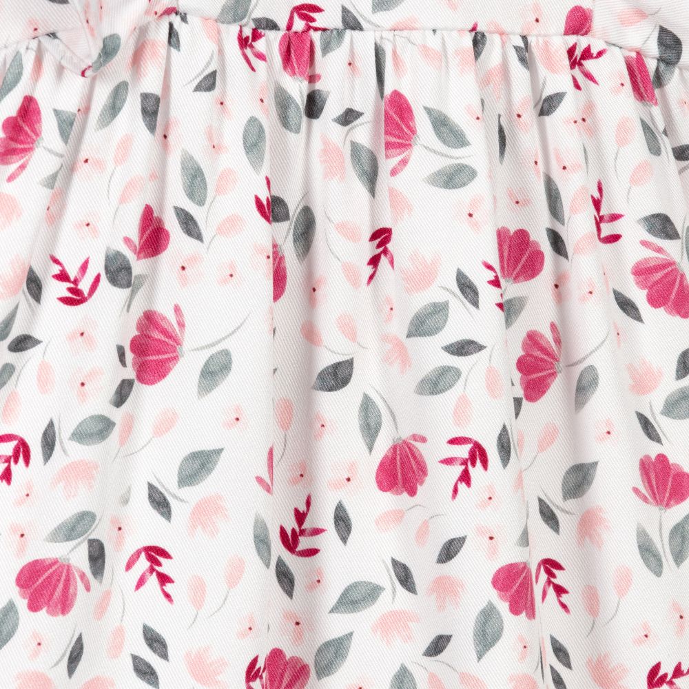 Carrément Beau-White & Pink Floral Dress | Childrensalon Outlet