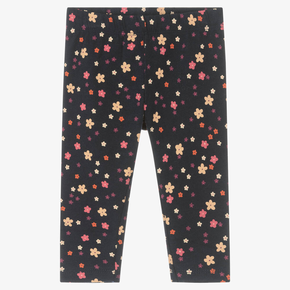 Catimini - Legging bleu à fleurs bébé fille | Childrensalon