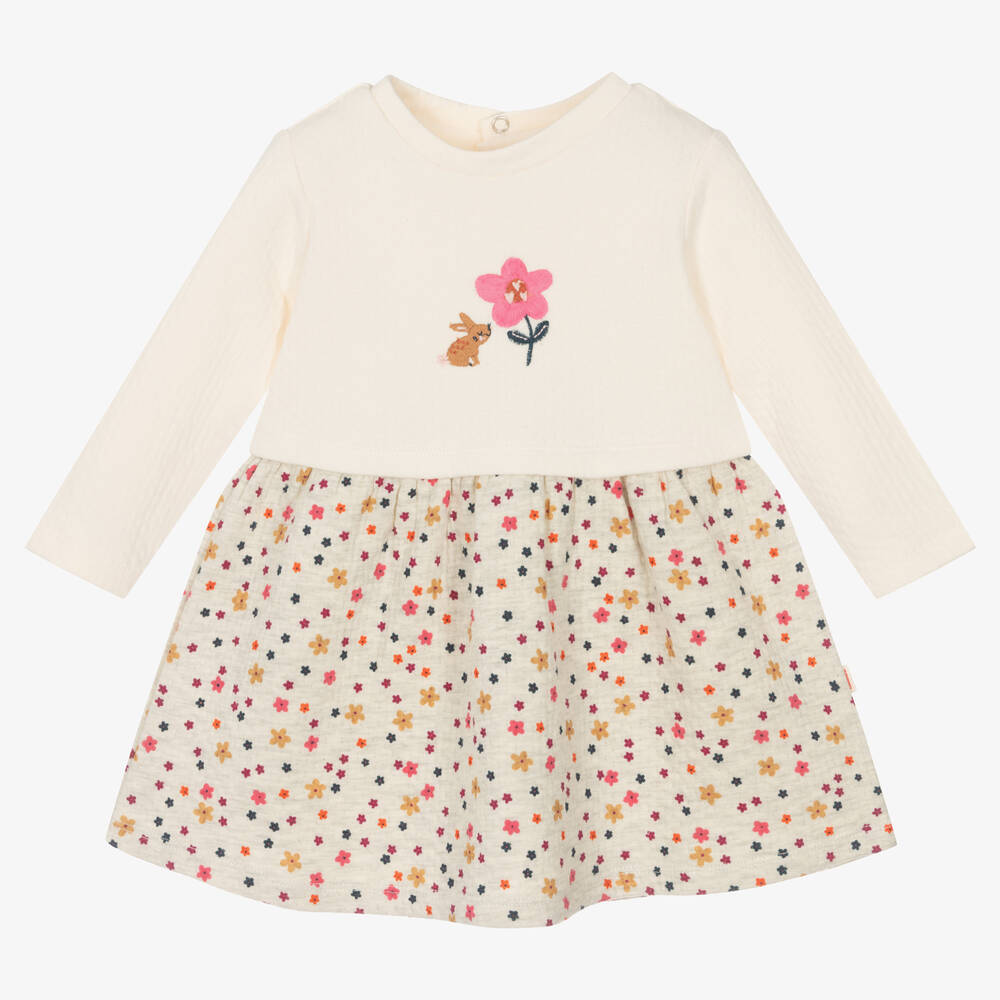Catimini Robe ivoire et grise bebe Childrensalon Outlet