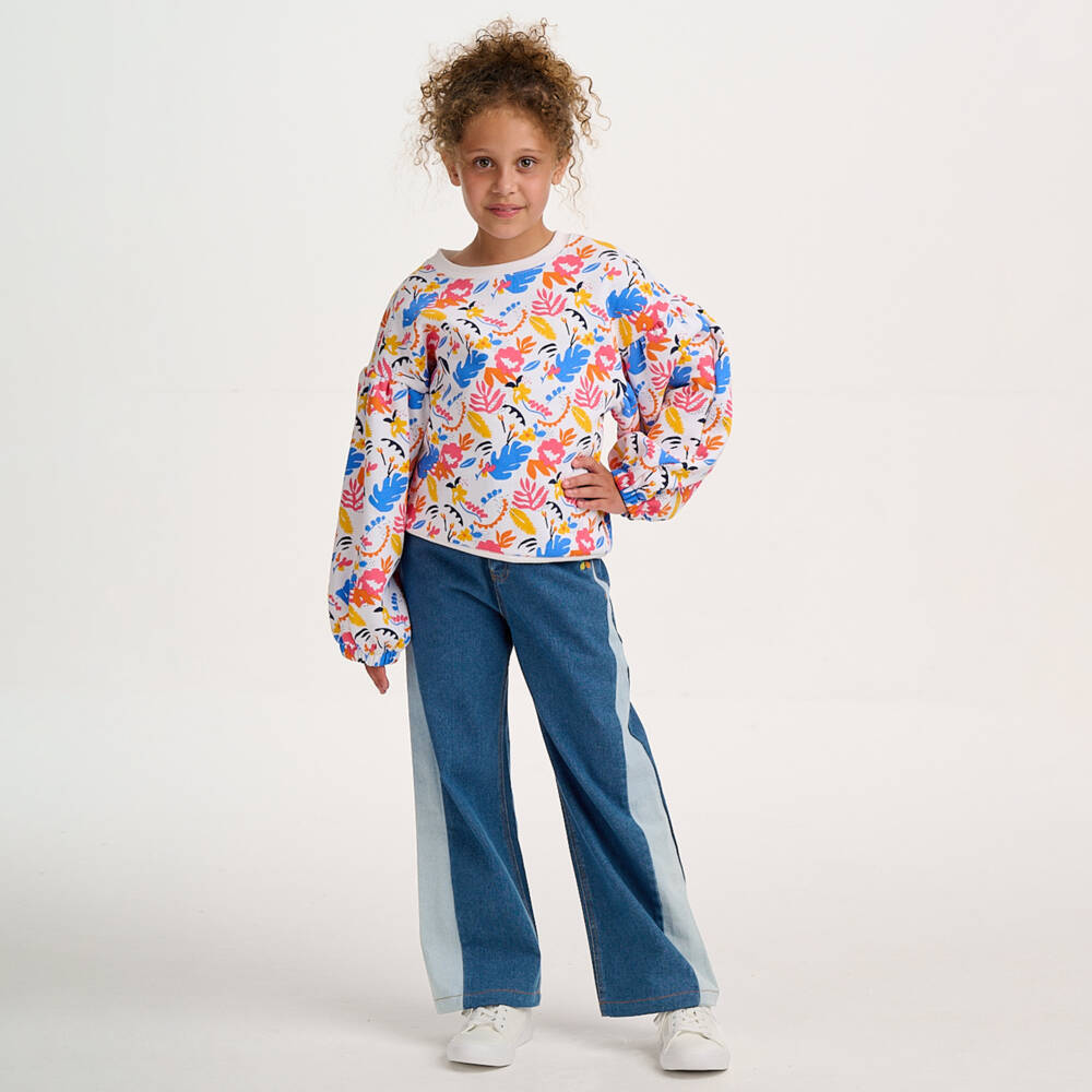 Catimini-Balloon Sleeve Sweater | Childrensalon Outlet